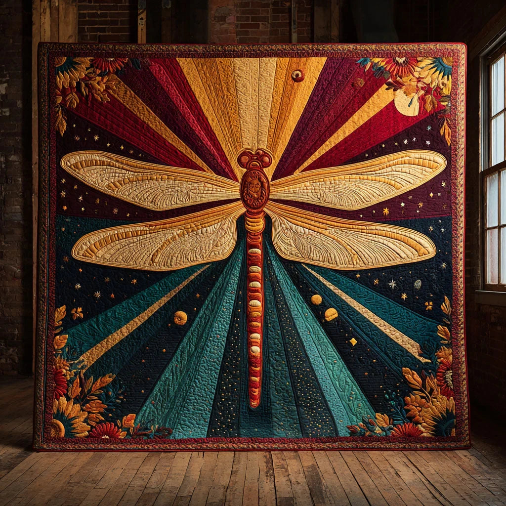 Dragonfly Glory Quilt Blanket