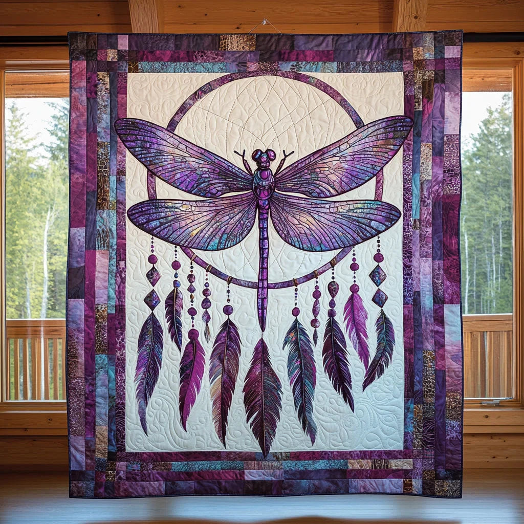 Dragonfly Glow Quilt Blanket