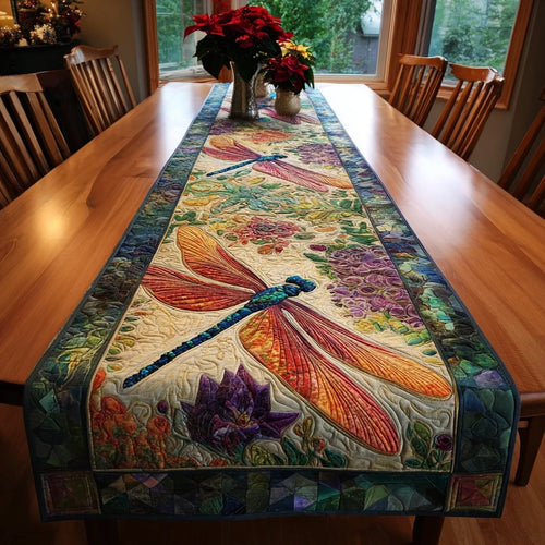 Dragonfly Quilted Table Runner