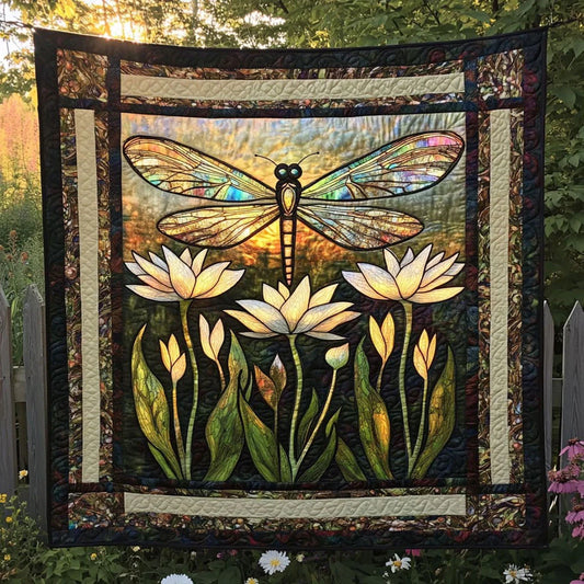 Dragonfly Radiance Quilt Blanket