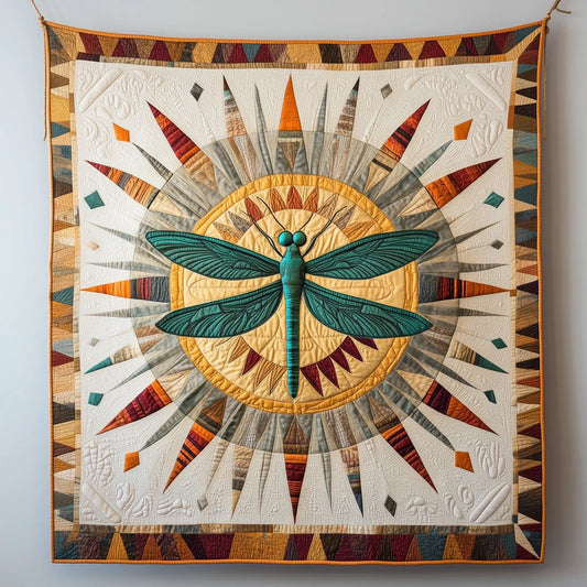 Dragonfly Solar Odonata Quilt Blanket
