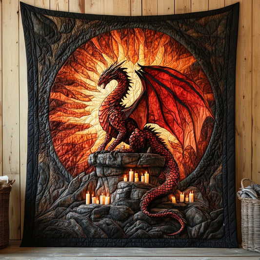 Dragon's Awakening Quilt Blanket