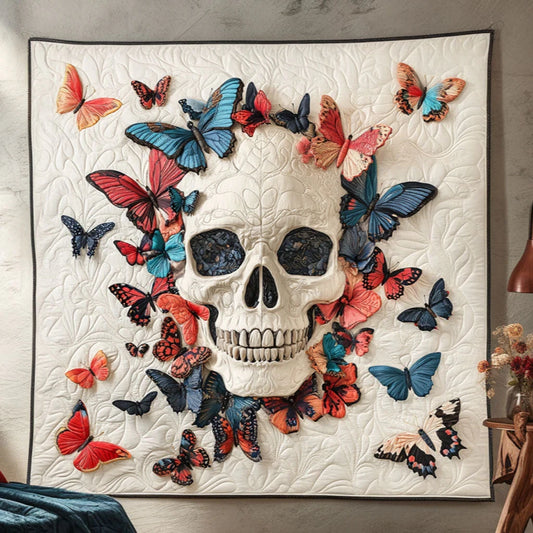 Dream Skull Butterfly Quilt Blanket