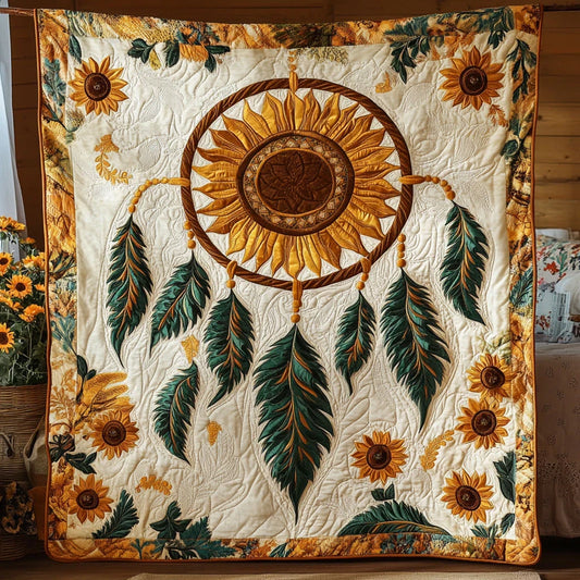 Dreamcatcher Boho Bloom Quilt Blanket