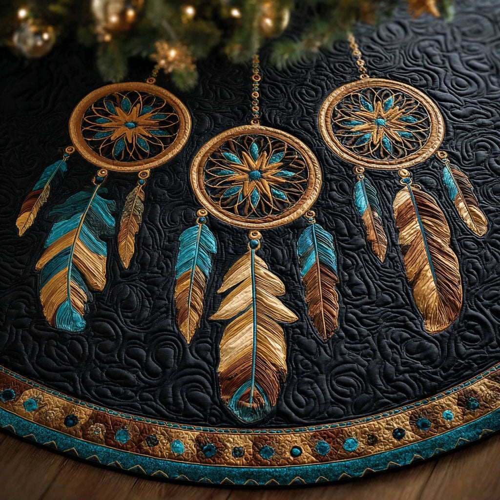 Dreamcatcher Echo Christmas Quilted Tree Skirt