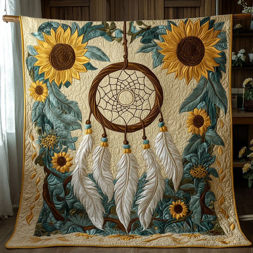 Dreamcatcher Rustic Bloom Quilt Blanket