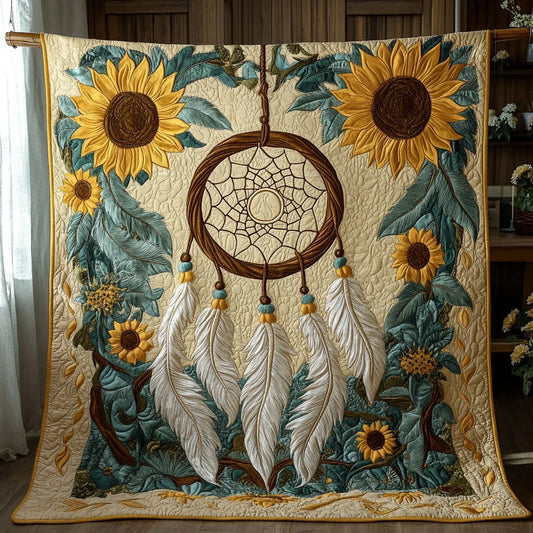 Dreamcatcher Rustic Bloom Quilt Blanket