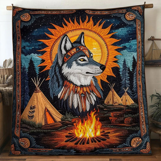 Dreamcatcher Wolf Quilt Blanket