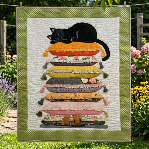 Dreamy Kitten Quilt Blanket - Quilted Blanket by OtterMia