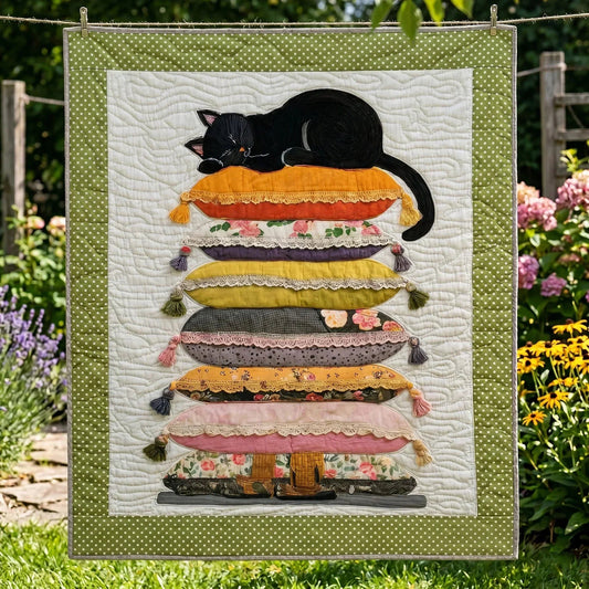 Dreamy Kitten Quilt Blanket - Quilted Blanket by OtterMia