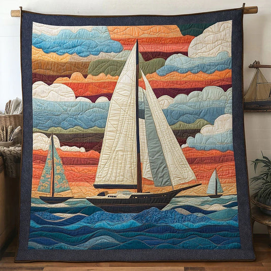 Drift Sailboat Quilt Blanket