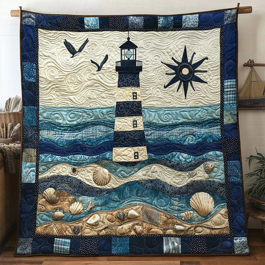 Driftwood Lighthous Quilt Blanket