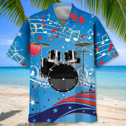 Drum 4th of July Celebrations Hawaiian Shirt