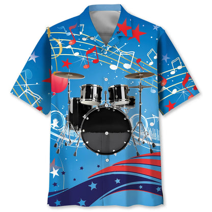 Drum 4th of July Celebrations Hawaiian Shirt