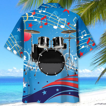 Drum 4th of July Celebrations Hawaiian Shirt