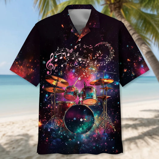 Drum Band Galaxy Hawaiian Shirt - S - hawaiian shirt