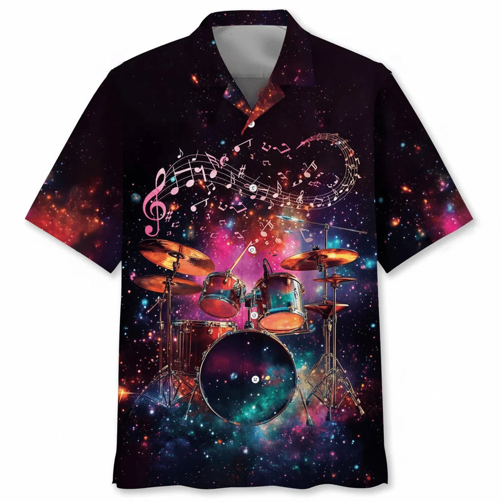 Drum Band Galaxy Hawaiian Shirt