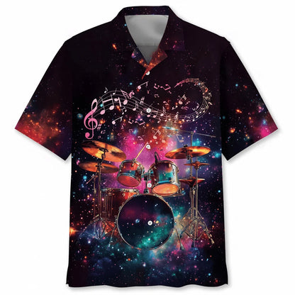 Drum Band Galaxy Hawaiian Shirt