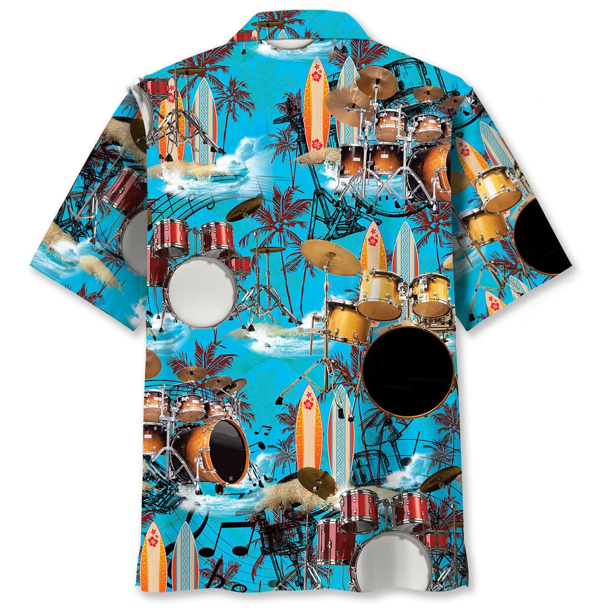 Drum Beach Hawaiian Shirt