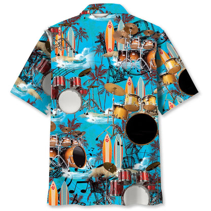 Drum Beach Hawaiian Shirt