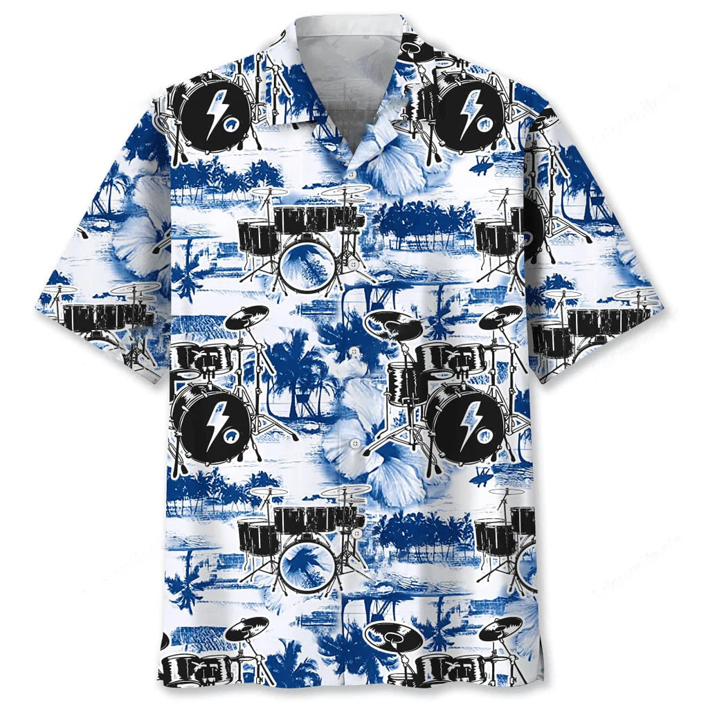 Drum Blue Nature Hawaiian Shirt