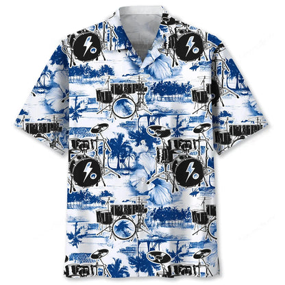 Drum Blue Nature Hawaiian Shirt