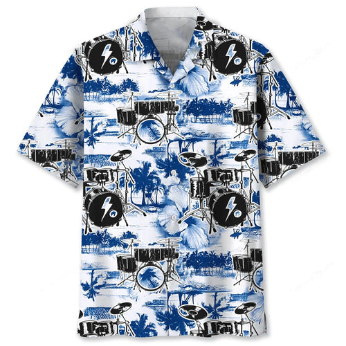 Drum Blue Nature Hawaiian Shirt