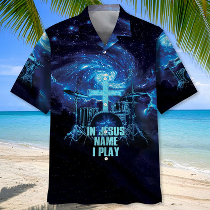Drum Jesus Name Hawaiian Shirt