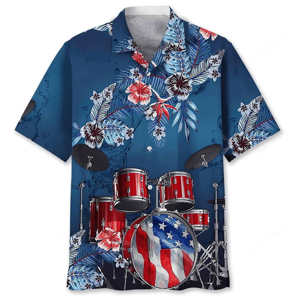Drum Usa Hawaiian Shirt