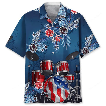 Drum Usa Hawaiian Shirt