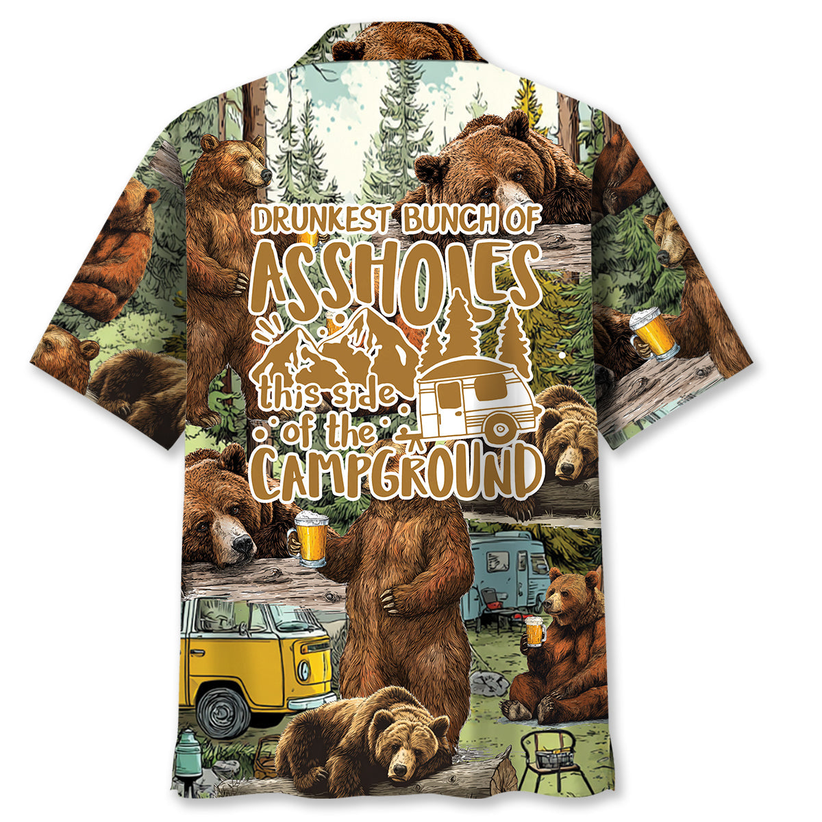 Drunkest Bunch of Asshole Hawaiian Shirt - M - hawaiian shirt