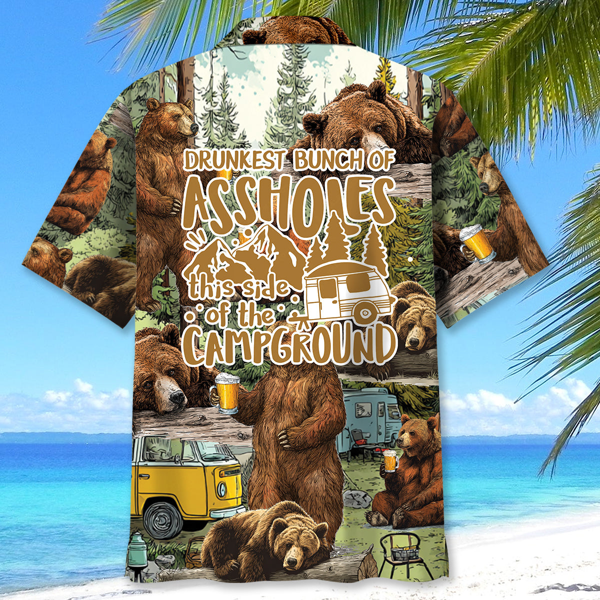 Drunkest Bunch of Asshole Hawaiian Shirt - XL - hawaiian shirt