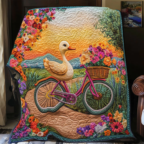 Duck Floral Ride Quilt Blanket