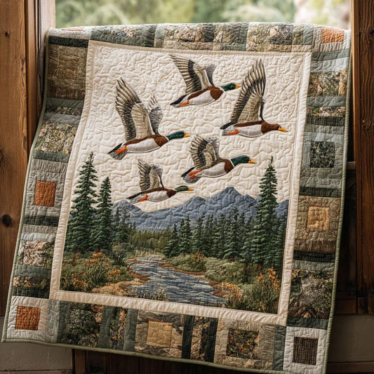 Duck Haven Quilt Blanket - Quilted Blanket by OtterMia