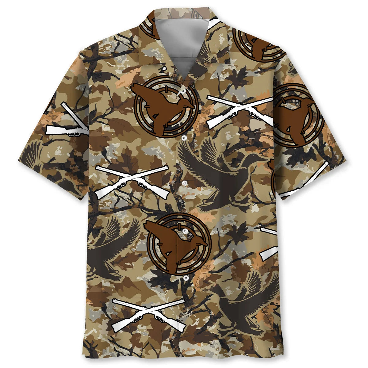 Duck Hunting Camouflage Hawaiian Shirt