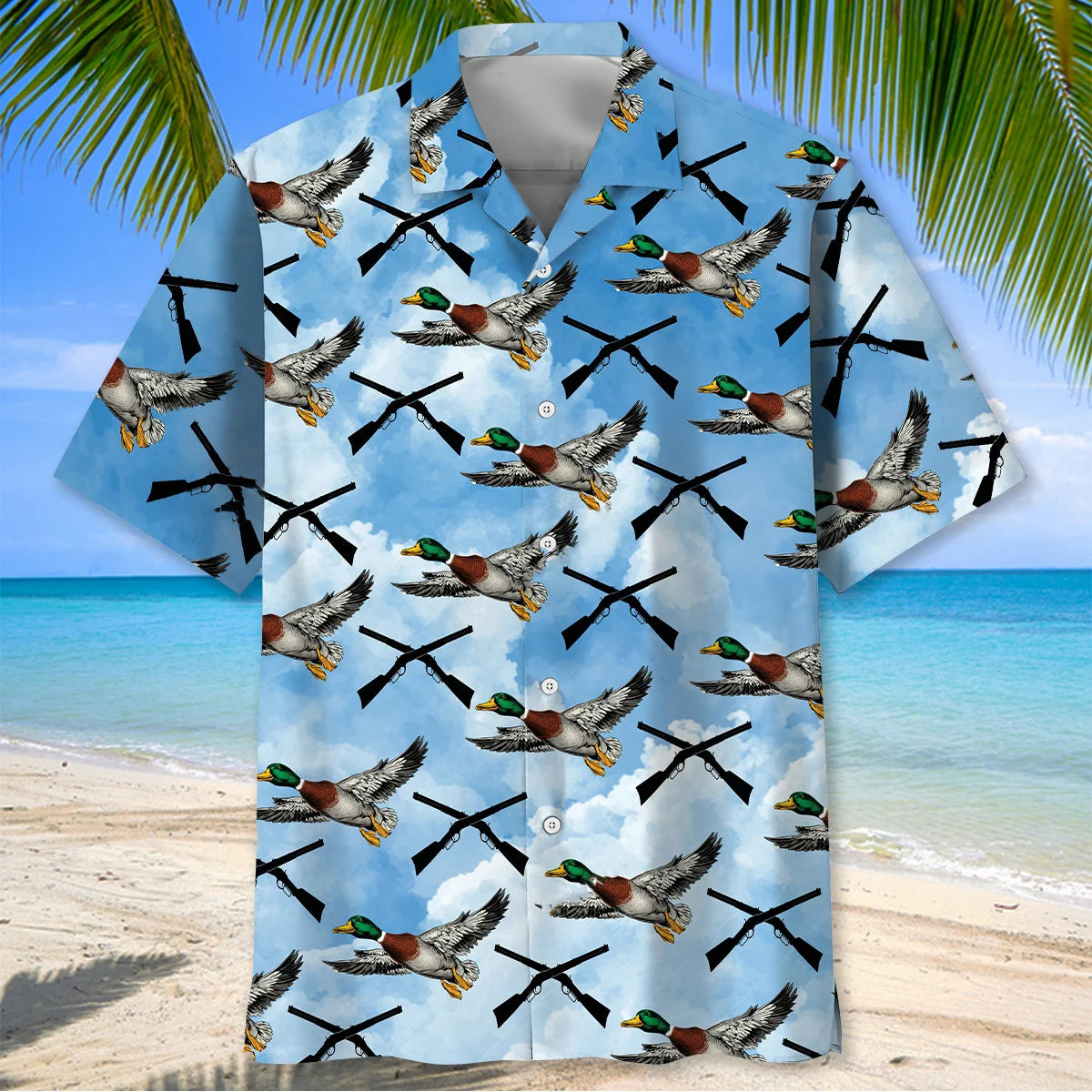 Duck Hunting Sky Hawaiian Shirt
