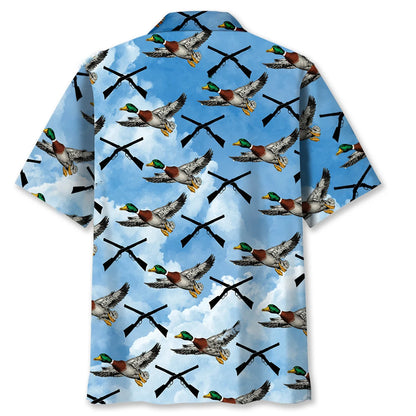 Duck Hunting Sky Hawaiian Shirt