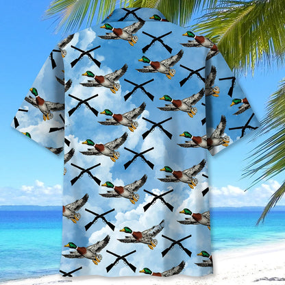 Duck Hunting Sky Hawaiian Shirt