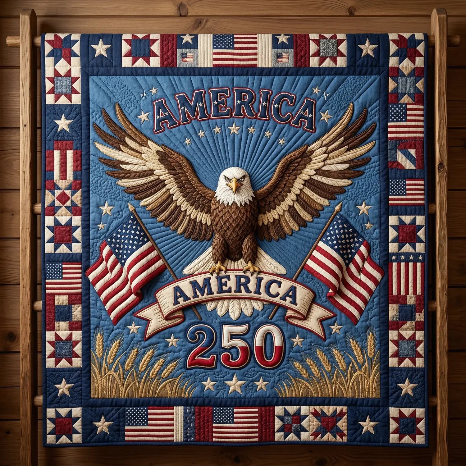 Eagle 250 America Quilt Blanket