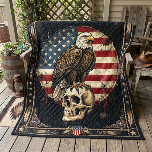Eagle Of Valor Quilt Blanket