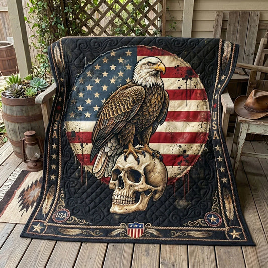 Eagle Of Valor Quilt Blanket