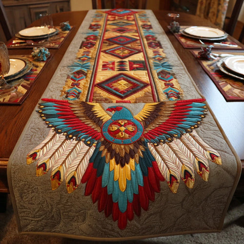 Eagle Shield Rise Quilted Table Runner