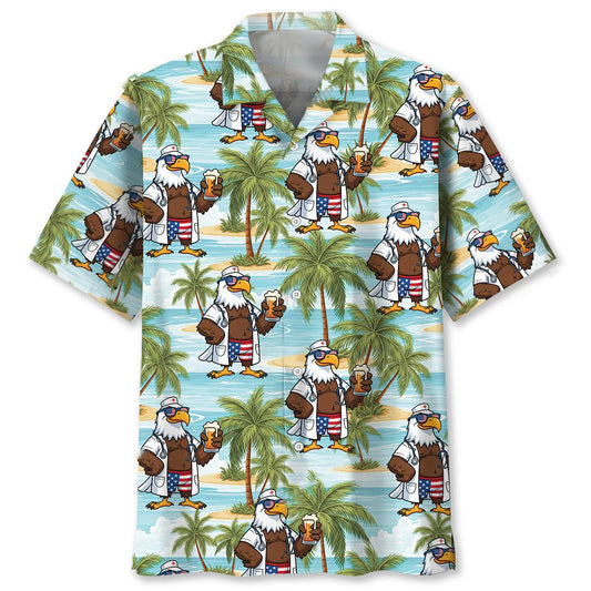 Eagle Doctor Retirement Hawaiian Shirt - S - hawaiian shirt