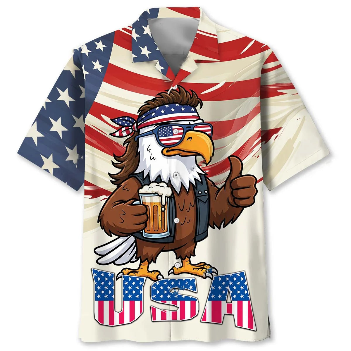 Eagle Proud of America Hawaiian Shirt