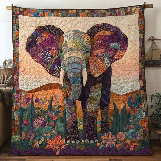 Earth Elephant Quilt Blanket