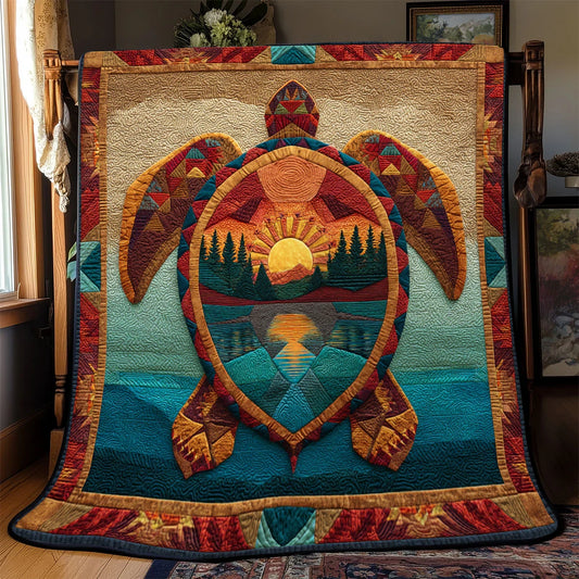 Earthwalker Turtle Quilt Blanket