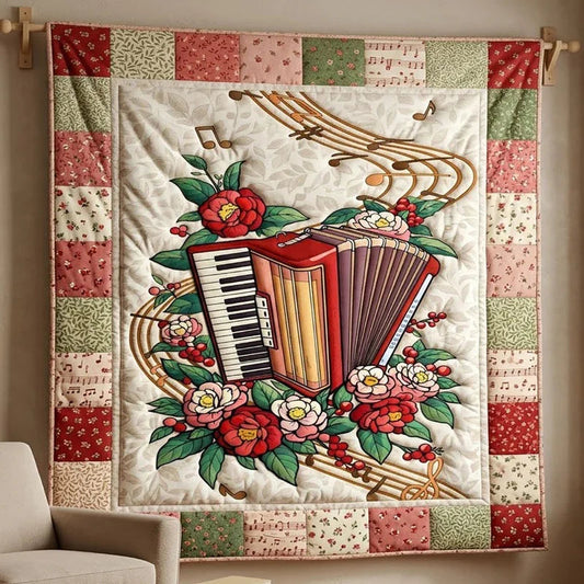 Echoed Chords Quilt Blanket - Quilted Blanket by OtterMia
