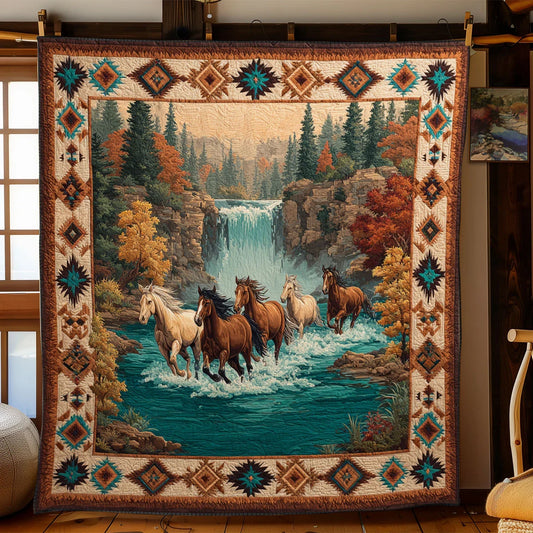 Echoes Of The Falls Quilt Blanket
