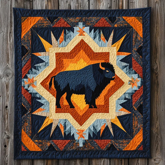 Eclipse Bison Quilt Blanket