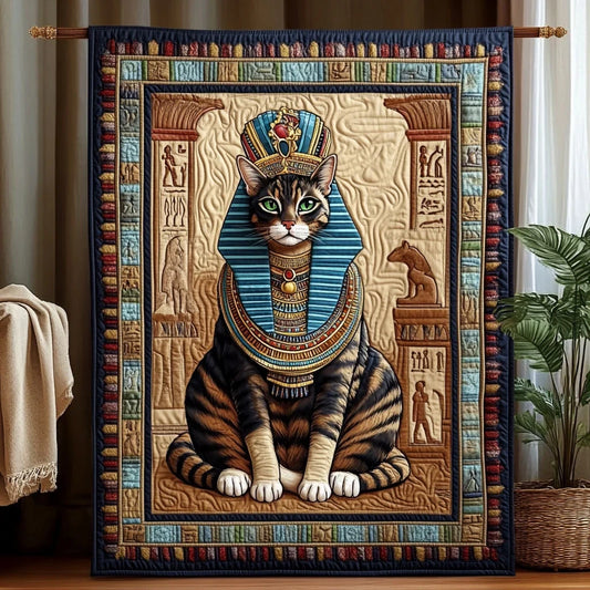 Egyptian Cat Quilt Blanket